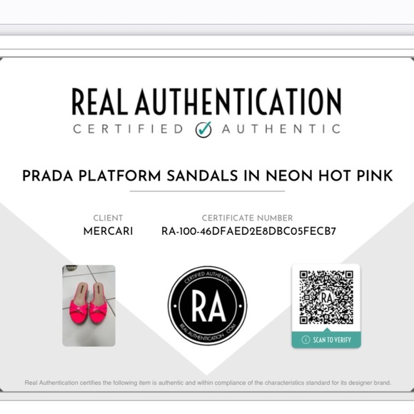 Authentic Prada platform sandals in neon hot pink in patent leather - Picture 15 of 15